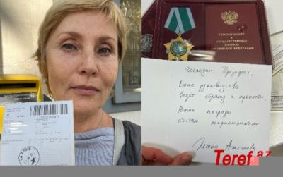 Tanınmış aparıcı Putinin mükafatlarını özünə qaytardı: