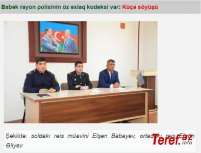 Babək rayonunun “asayiş”inə Vasif Talıbovun bağbanı baxır -