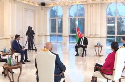 İlham Əliyev yerli telekanallara müsahibə verir — FOTO/VİDEO