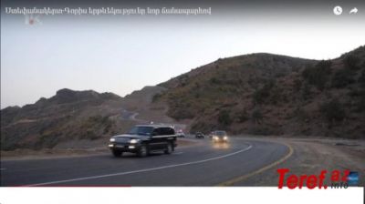 Yeni Laçın yolunun ilk yolçuları separatçı Arayik və Xocalı qatili Balasanyan oldu... - VİDEO