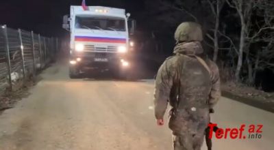 Xankəndi yolunda aksiya iştirakçıları sülhməramlılara məxsus yük maşınının keçidinə icazə vermədilər
