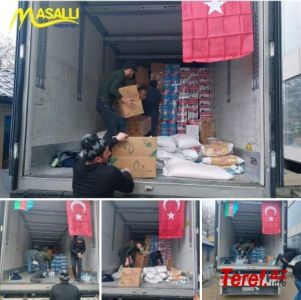 TÜRKİYƏDƏ BAŞ VERMİŞ ZƏLZƏLƏDƏ ZƏRƏRÇƏKMİŞ İNSANLARA ÖZ BÜDCƏLƏRİ İLƏ YARDIMLARIN GÖTÜRMƏK ÜÇÜN YOLA ÇIXDILAR.