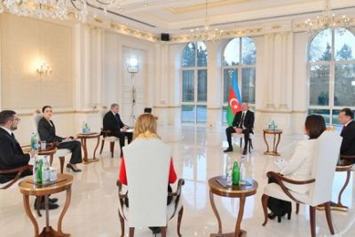 Prezident İlham Əliyev yerli televiziya kanallarına müsahibə verib - VİDEO