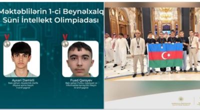 Məktəblilərimiz 8-12 sentyabr tarixlərində, ilk dəfə olaraq keçirilən beynəlxalq Süni İntellekt Olimpiadasında 2 gümüş medal qazanıblar.