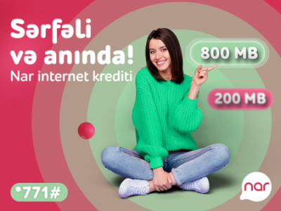 “Nar” abunəçiləri üçün “İnternet Kredit” xidmətini təqdim edir - DİQQƏT