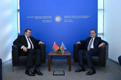 Ceyhun Bayramov belaruslu həmkarı ilə görüşüb - FOTO