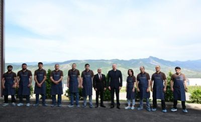 İlham Əliyev Laçında açılışlar etdi - FOTO