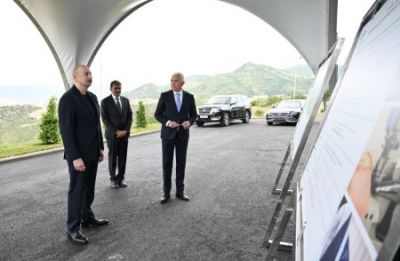 İlham Əliyev Laçında açılışlar etdi - FOTO