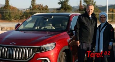Ərdoğan Türkiyənin ikinci “Togg” elektromobilinin İlham Əliyevə veriləcəyini açıqlayıb