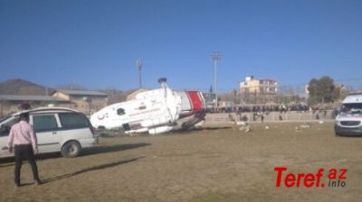 İranın İdman nazirinin helikopterinin qəza anı - VİDEO