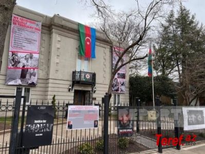 Ermənilər ABŞ-də Azərbaycan səfirliyinin qarşısında təxribata əl atıblar - YENİLƏNİB + FOTO