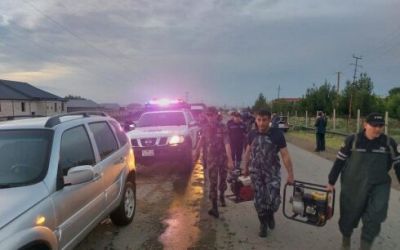 Zəyəm qəsəbəsinin bəzi ərazilərini su basdı - FOTO