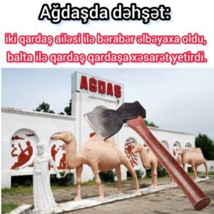 Ağdaşda dəhşət: iki qardaş ailəsi ilə bərabər əlbəyaxa oldu, balta ilə qardaş qardaşa xəsarət yetirdi.