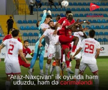 "Araz-Naxçıvan" ilk oyunda həm uduzdu, həmdə cərimələndi....