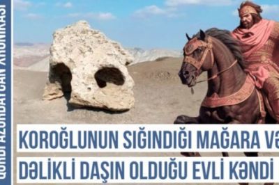 Koroğlunun sığındığı mağara və dəlikli daşın olduğu Evli kəndi - Video