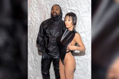 Kanye Uestin həyat yoldaşı verilişə alt paltarı olmayan dəri kostyumda gedib