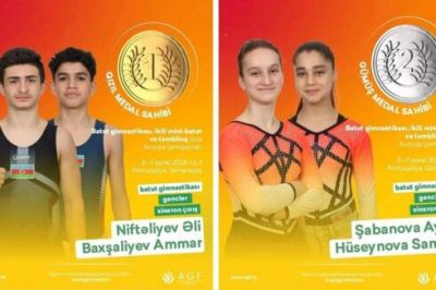 Azərbaycan gimnastları Avropa çempionatında qızıl və gümüş medallar qazanıblar